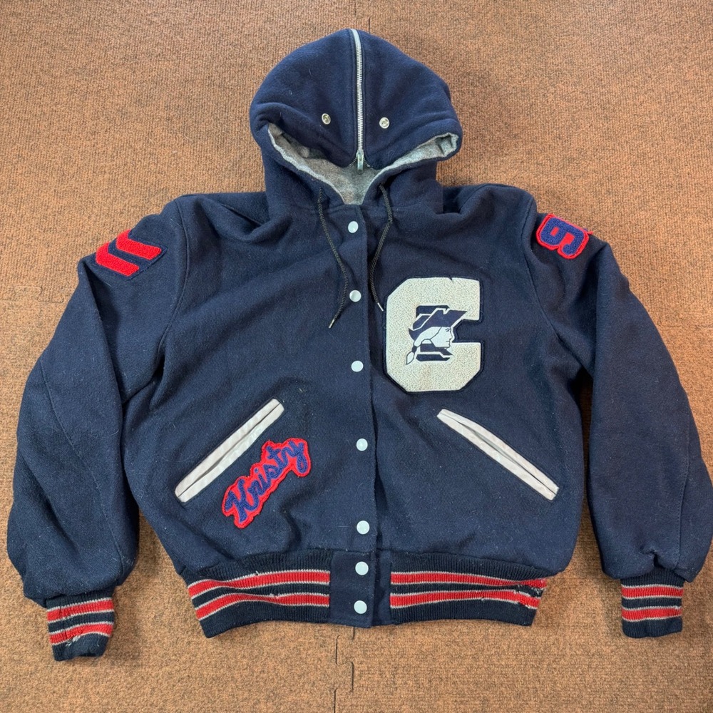 B- Vintage 1991 Columbine High School Varsity Jacket DeLONG Wool Rebels Size 40